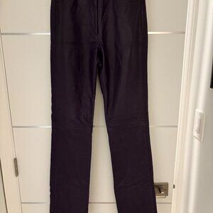 DKNY Purple Leather Pants